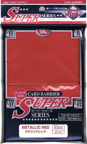 Super Series Metallic Red Standard Sleeves Card Barrier [80ct]