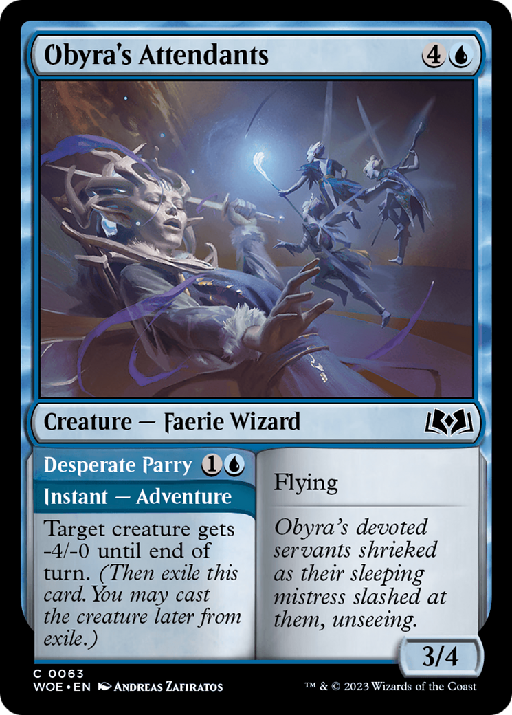 Image of Obyra's Attendants // Desperate Parry [Wilds of Eldraine]