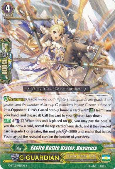 Image of Excite Battle Sister, Bavarois (G-BT12/025EN) [Dragon King's Awakening]