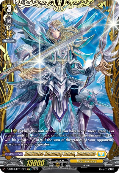 Image of Unrivaled Heavenly Blade, Descorda (FFR) (D-BT07/FFR10EN) [Raging Flames Against Emerald Storm]