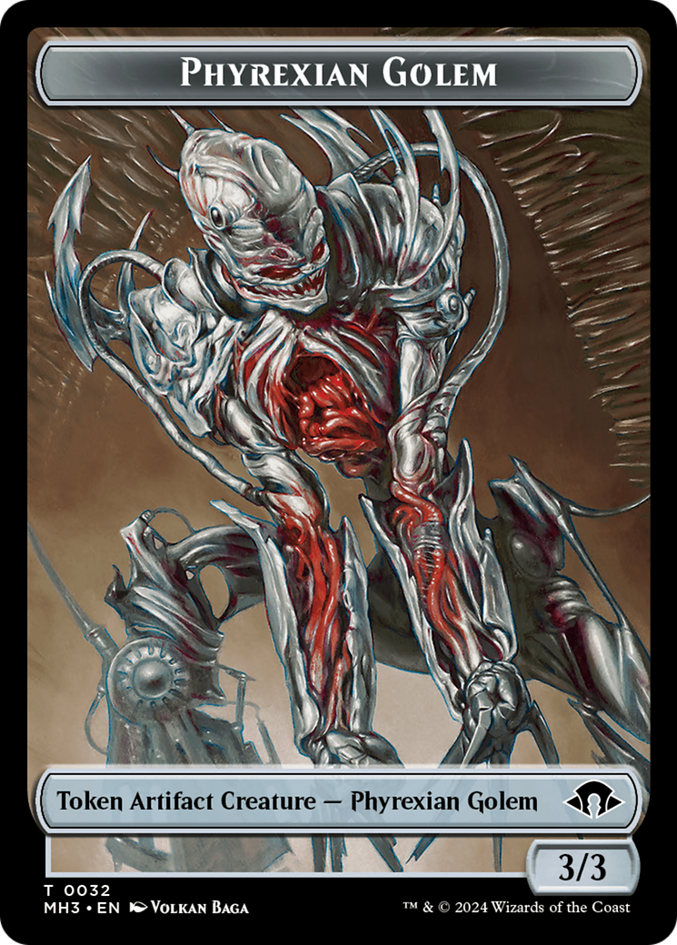 Image of Phyrexian Golem // Energy Reserve Double-Sided Token [Modern Horizons 3 Tokens]
