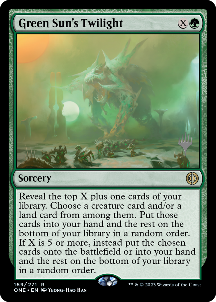 Image of Green Sun's Twilight (Promo Pack) [Phyrexia: All Will Be One Promos]