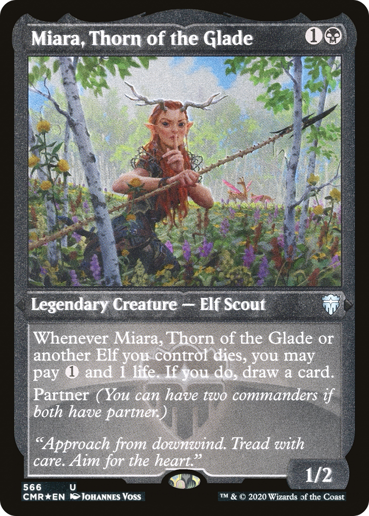 Image of Miara, Thorn of the Glade (Etched) [Commander Legends]