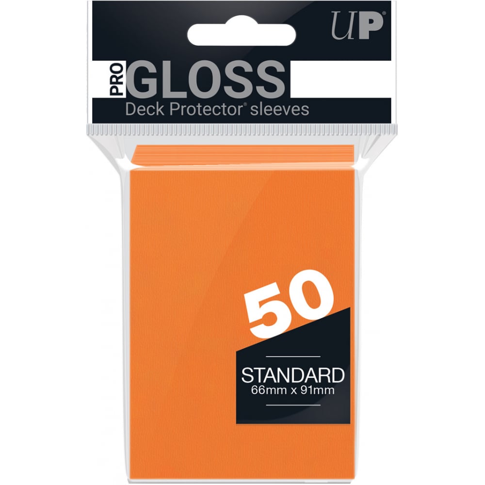 Image of Candy Orange Gloss Ultra Pro Standard Sleeves [50 ct]