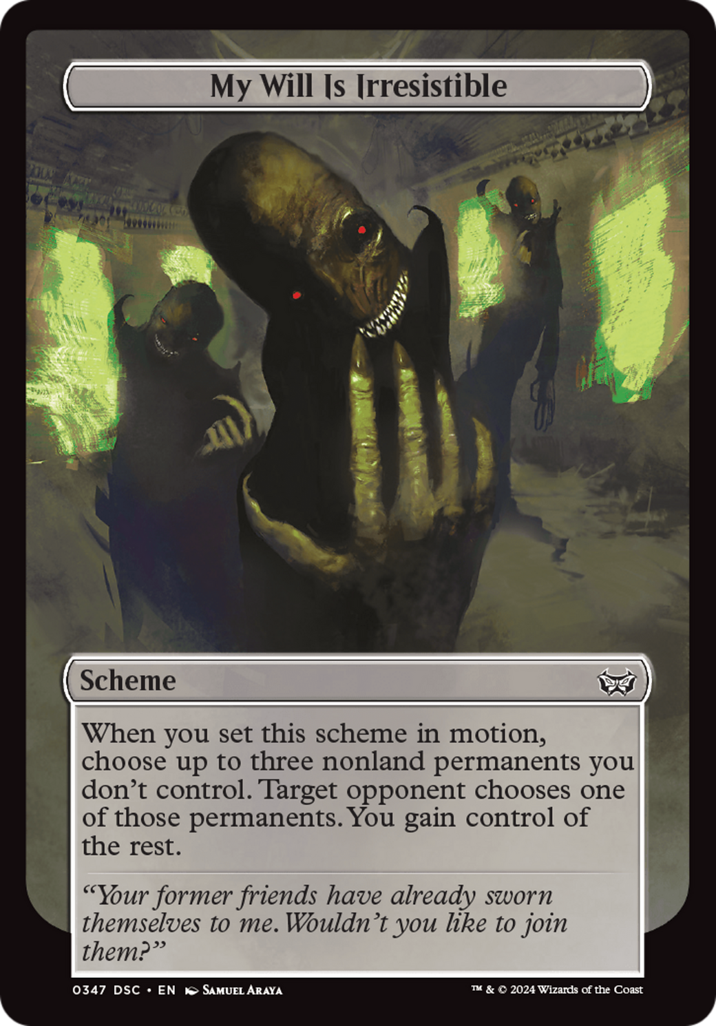 Image of My Will Is Irresistible (Full Art) [Duskmourn: Archenemy]