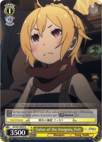 Image of Value of the Insignia, Felt (RZ/S55-E004 R) [Re:ZERO Vol.2]