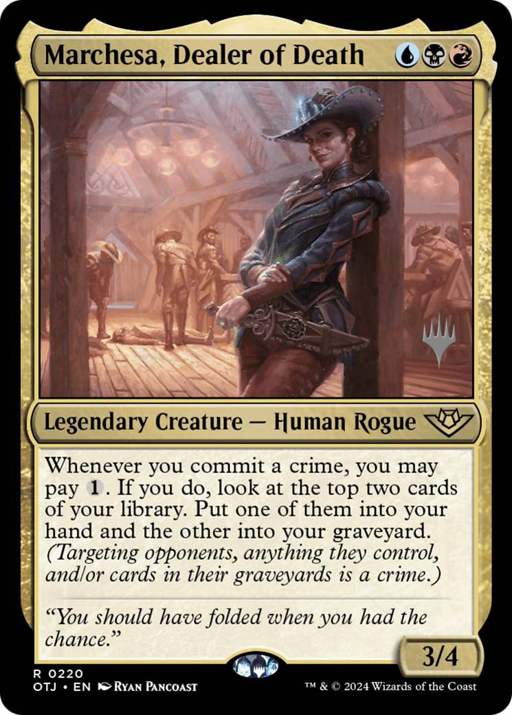 Image of Marchesa, Dealer of Death (Promo Pack) [Outlaws of Thunder Junction Promos]