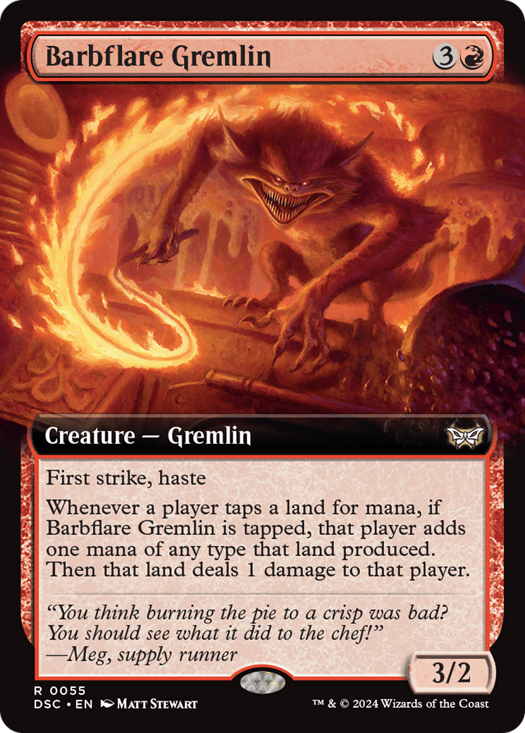 Image of Barbflare Gremlin (Extended Art) [Duskmourn: House of Horror Commander]