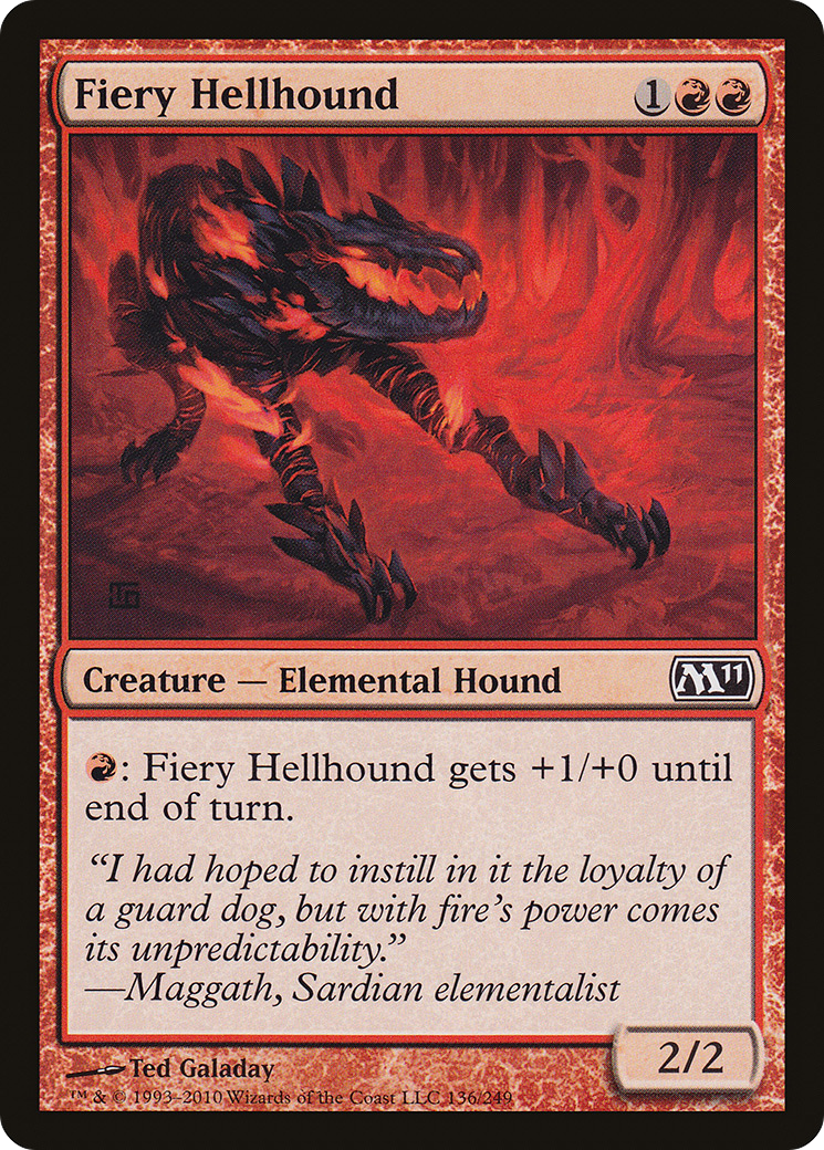 Image of Fiery Hellhound [Magic 2011]