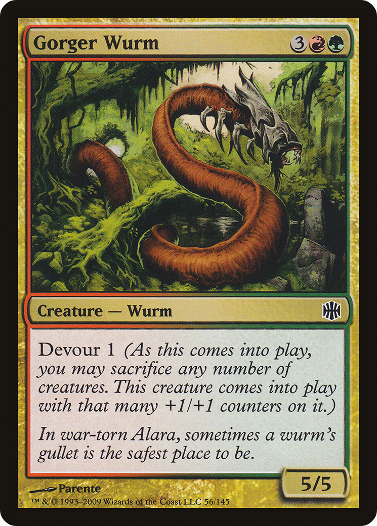 Image of Gorger Wurm [Alara Reborn]