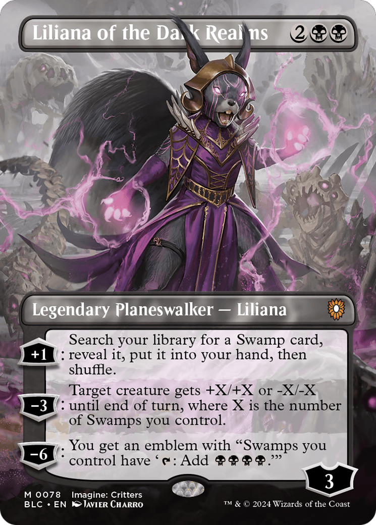 Image of Liliana of the Dark Realms (Borderless) [Bloomburrow Commander]