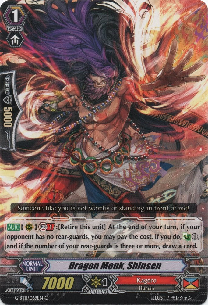 Image of Dragon Monk, Shinsen (G-BT11/069EN) [Demonic Advent]