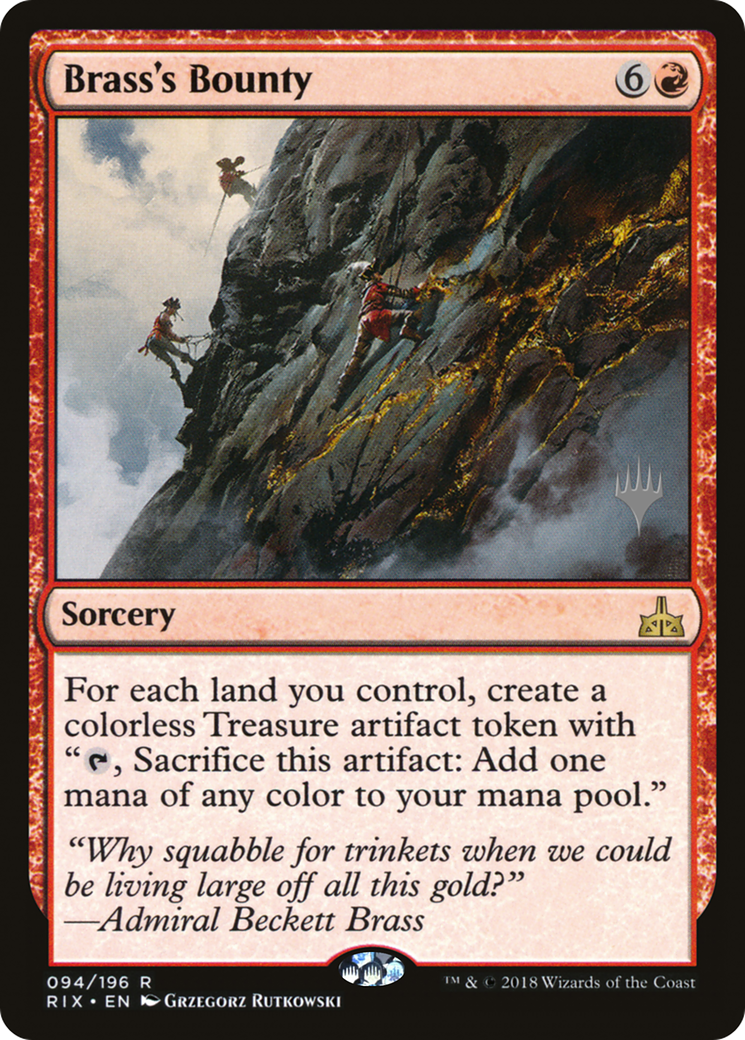 Image of Brass's Bounty (Promo Pack) [Rivals of Ixalan Promos]