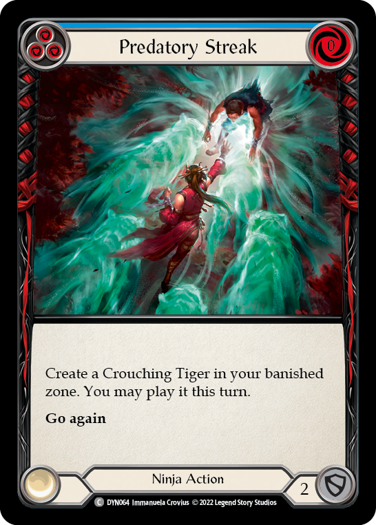 Image of Predatory Streak (Blue) [DYN064] (Dynasty)  Rainbow Foil
