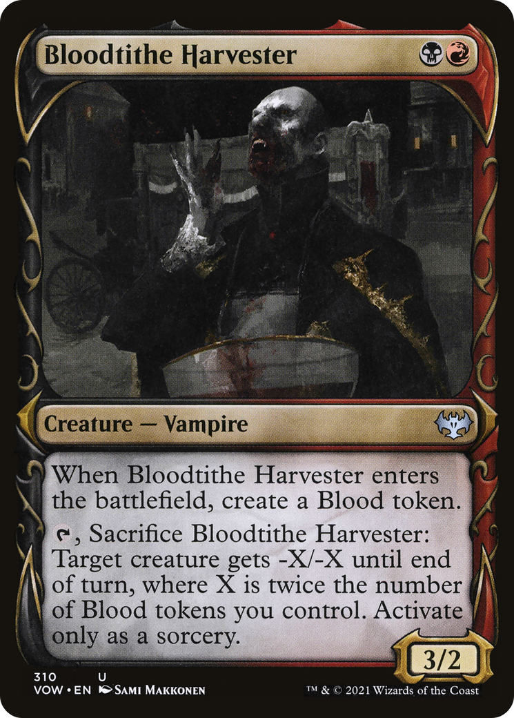 Image of Bloodtithe Harvester (Showcase Fang Frame) [Innistrad: Crimson Vow]