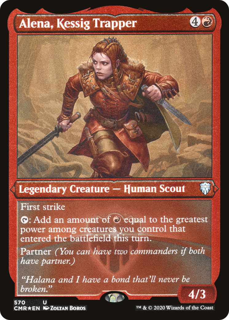 Image of Alena, Kessig Trapper (Foil Etched) [Commander Legends]