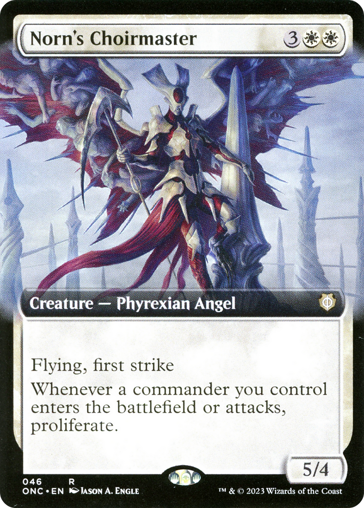 Image of Norn's Choirmaster (Extended Art) [Phyrexia: All Will Be One Commander]