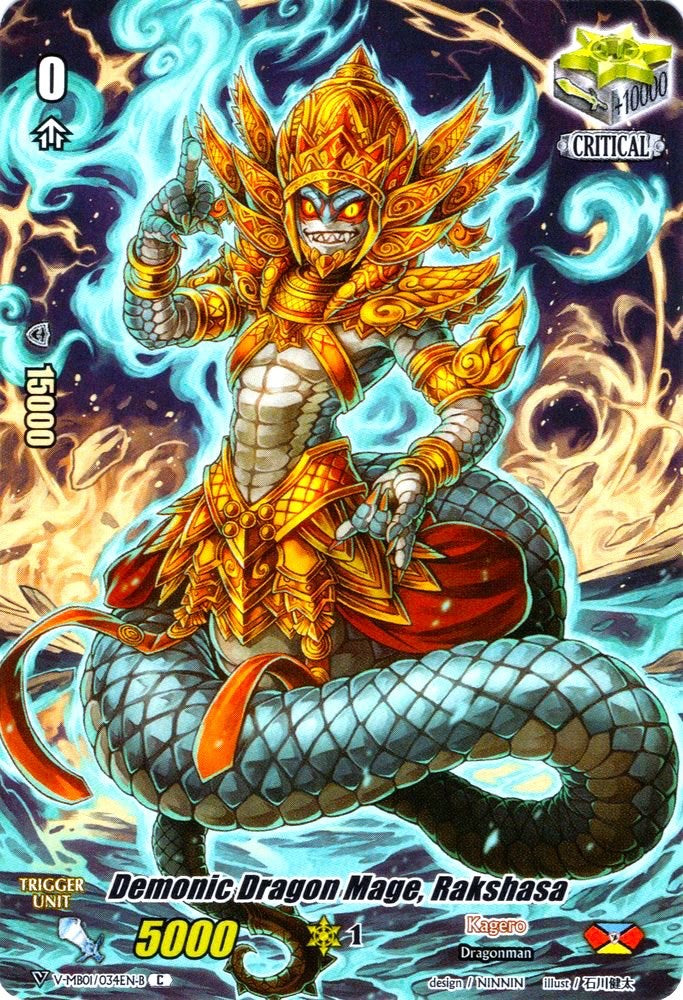 Image of Demonic Dragon Mage, Rakshasa (Full Art) (V-MB01/034EN-B) [PSYqualia Strife]