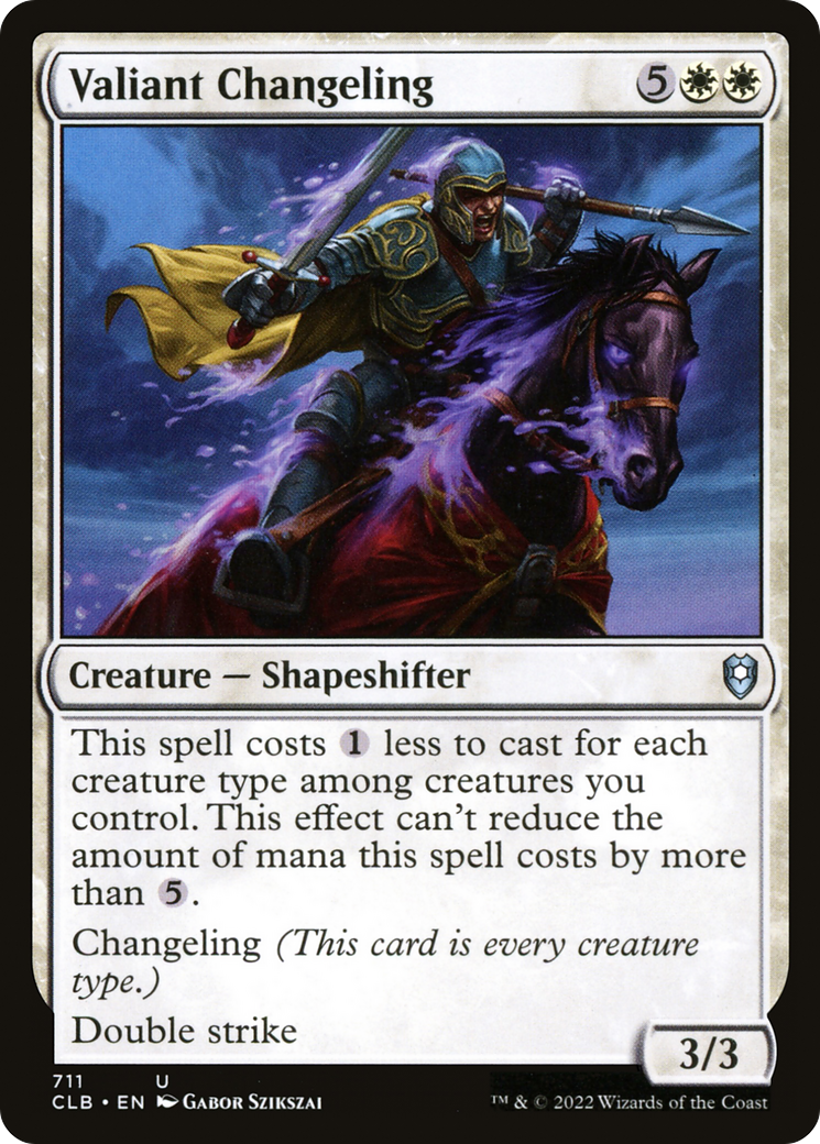 Image of Valiant Changeling [Commander Legends: Battle for Baldur's Gate]