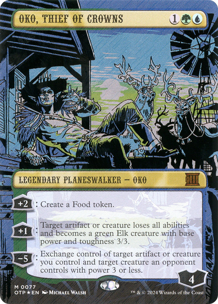 Image of Oko, Thief of Crowns (Textured Foil) [Outlaws of Thunder Junction: Breaking News]