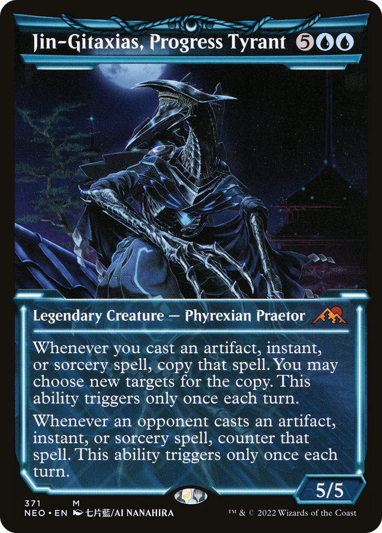 Image of Jin-Gitaxias, Progress Tyrant (Showcase Soft Glow) [Kamigawa: Neon Dynasty]