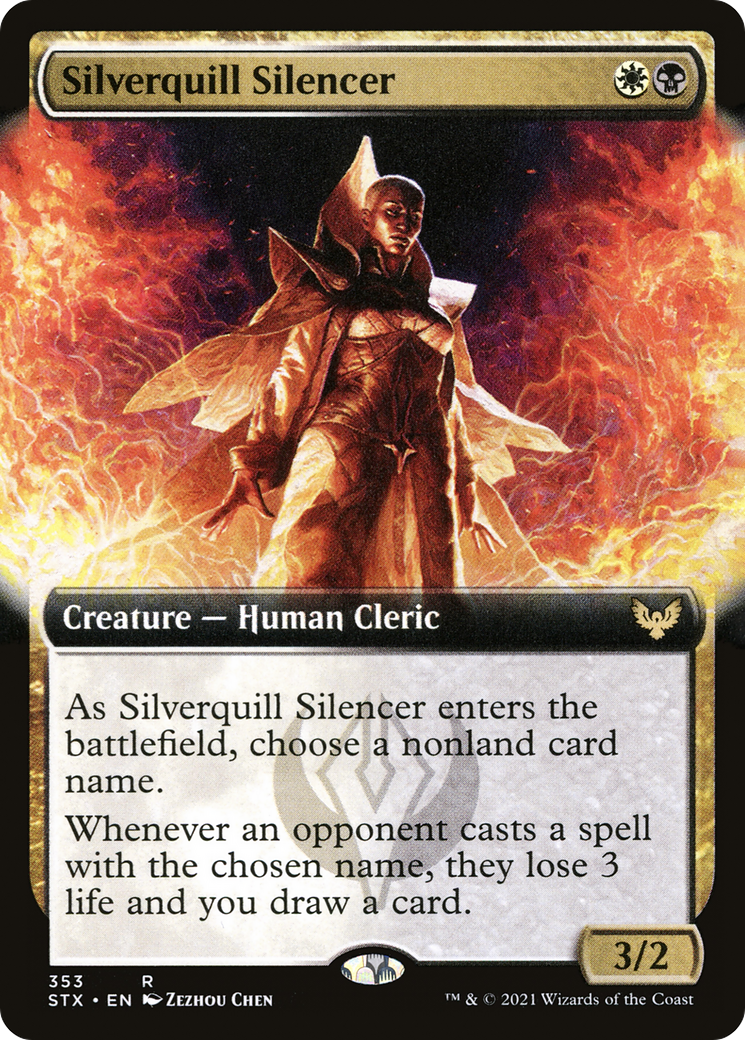Image of Silverquill Silencer (Extended Art) [Strixhaven: School of Mages]