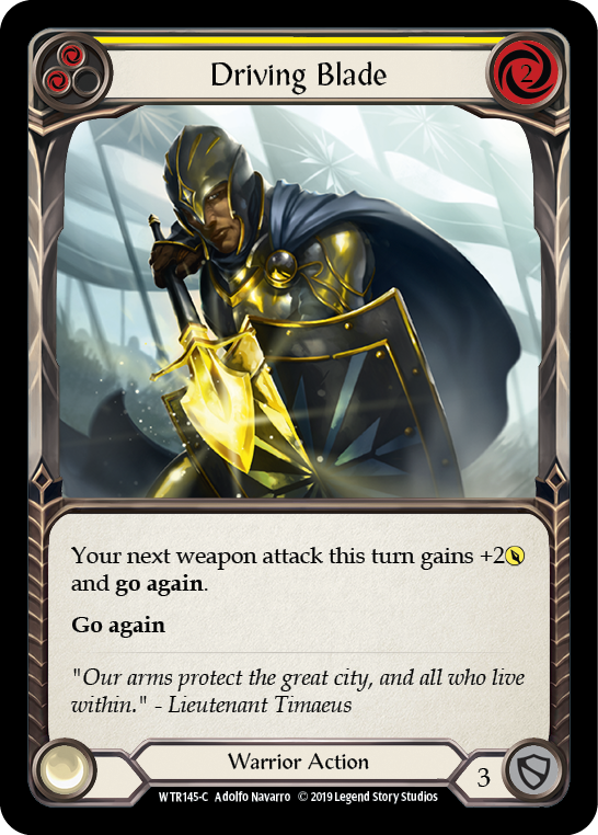 Image of Driving Blade (Yellow) [WTR145-C] (Welcome to Rathe)  Alpha Print Normal