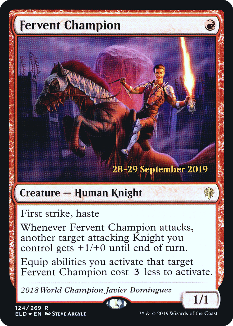 Image of Fervent Champion [Throne of Eldraine Prerelease Promos]