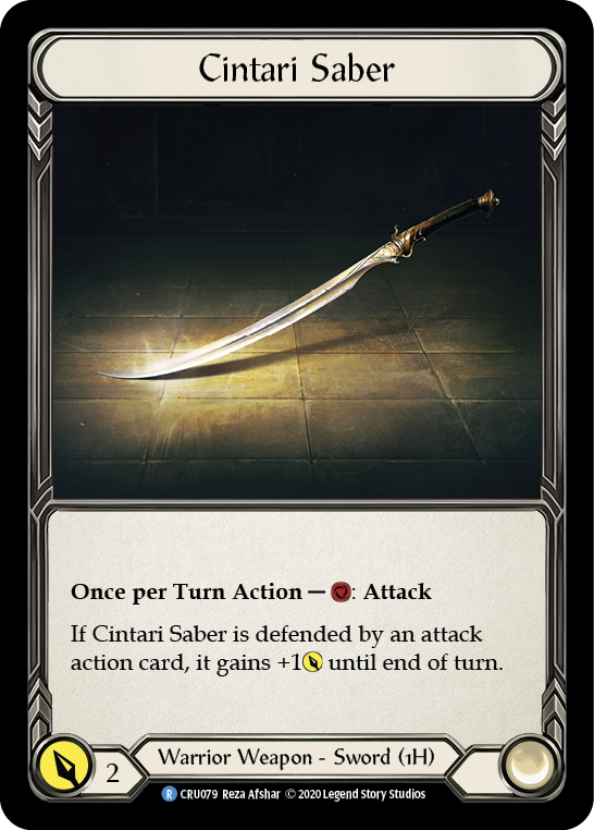 Image of Cintari Saber [CRU079] (Crucible of War)  1st Edition Cold Foil