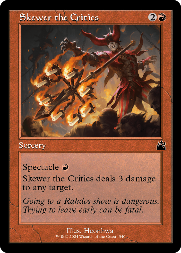 Image of Skewer the Critics (Retro Frame) [Ravnica Remastered]