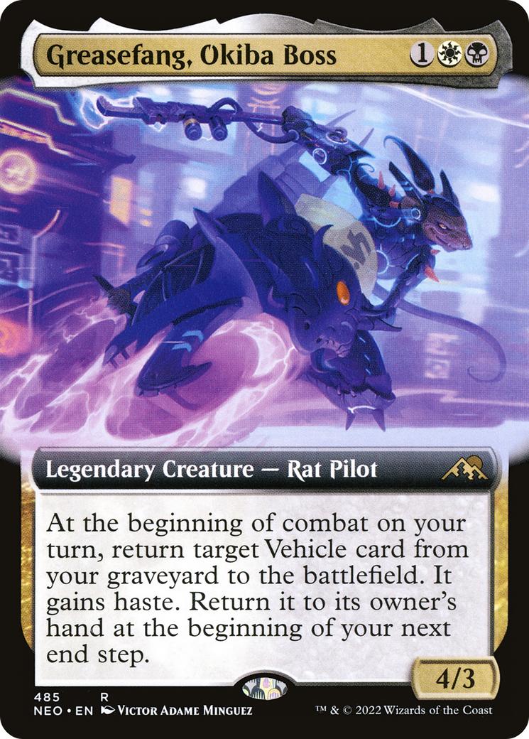 Image of Greasefang, Okiba Boss (Extended Art) [Kamigawa: Neon Dynasty]