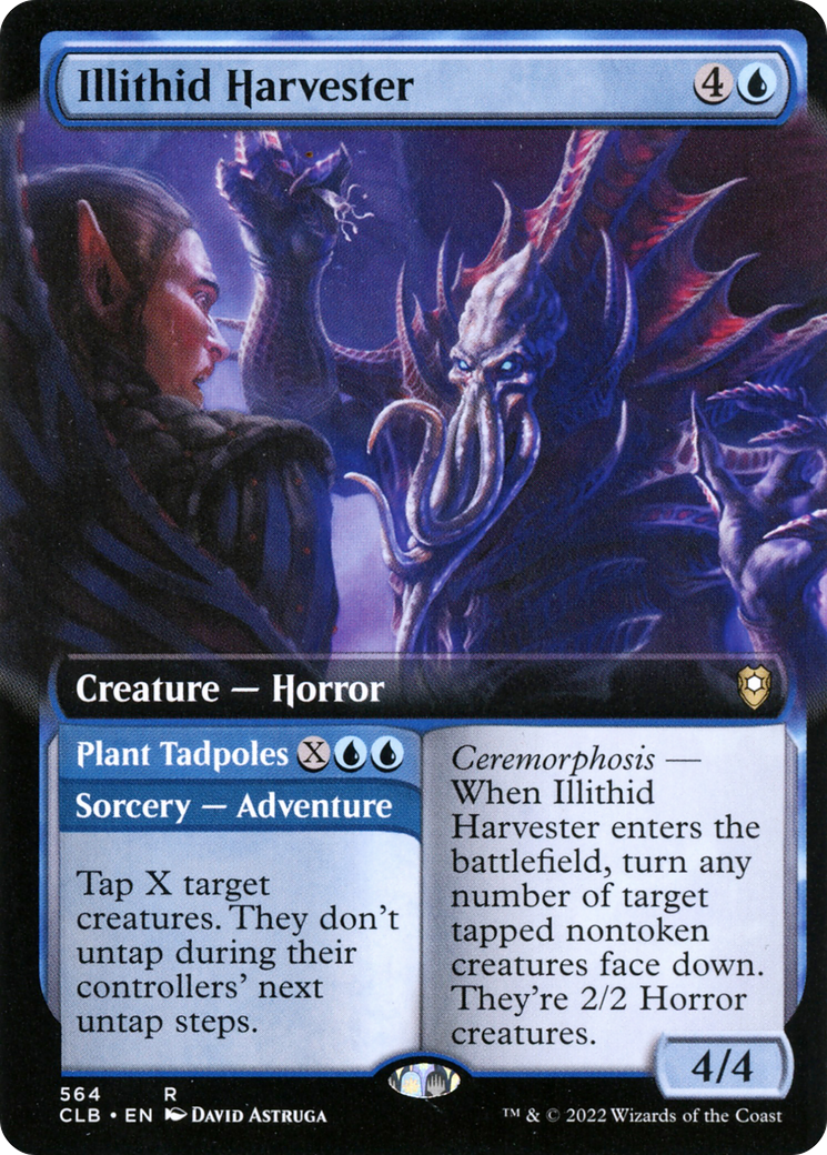 Image of Illithid Harvester // Plant Tadpoles (Extended Art) [Commander Legends: Battle for Baldur's Gate]