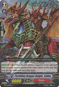 Image of Perdition Dragon Knight, Sabha (BT17/063EN) [Blazing Perdition ver.E]