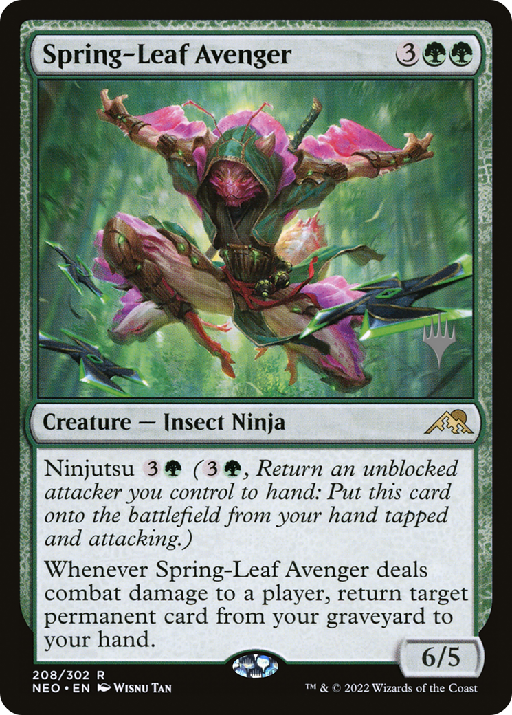 Image of Spring-Leaf Avenger (Promo Pack) [Kamigawa: Neon Dynasty Promos]