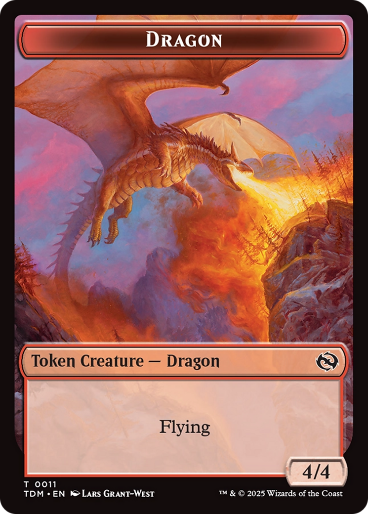 Image of Reliquary Dragon // Dragon (0011) Double-Sided Token [Tarkir: Dragonstorm Tokens]