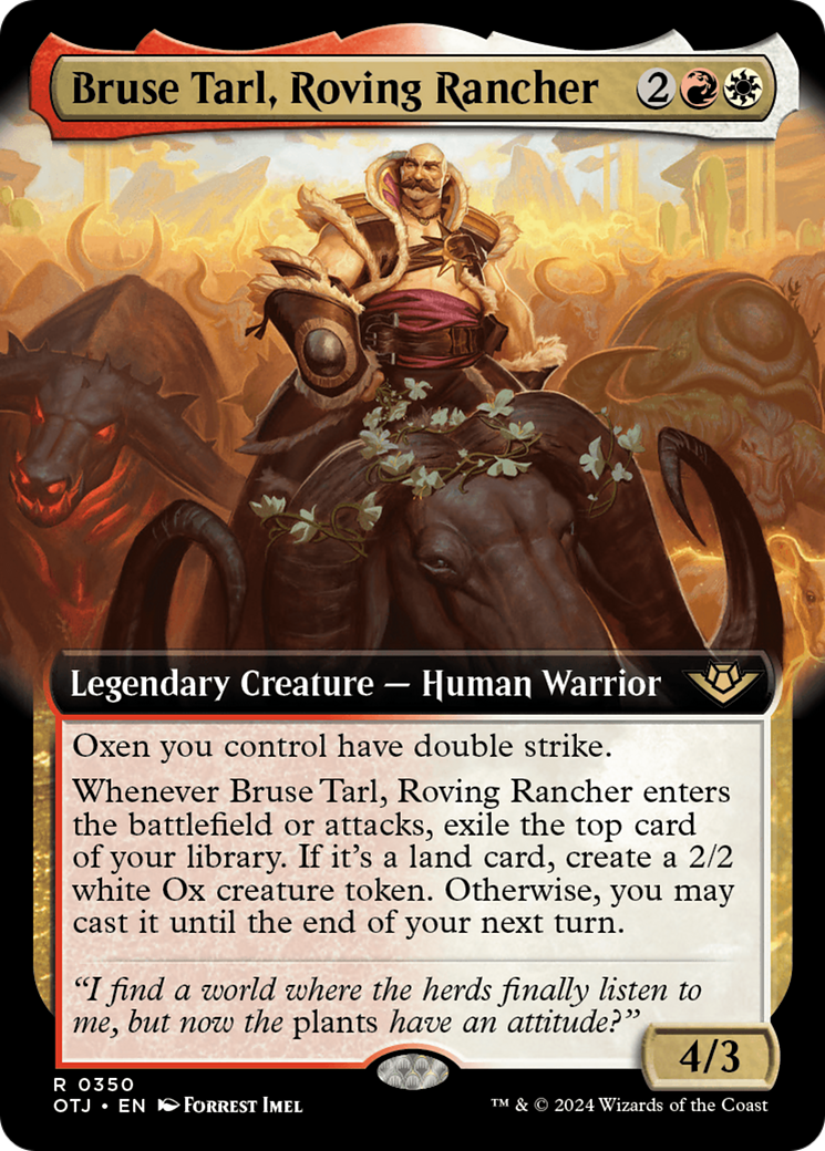 Image of Bruse Tarl, Roving Rancher (Extended Art) [Outlaws of Thunder Junction]