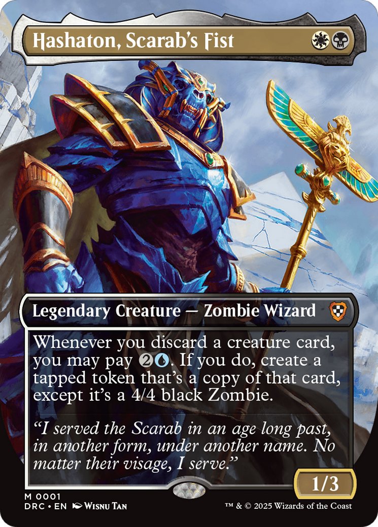 Image of Hashaton, Scarab's Fist (Borderless) [Aetherdrift Commander]