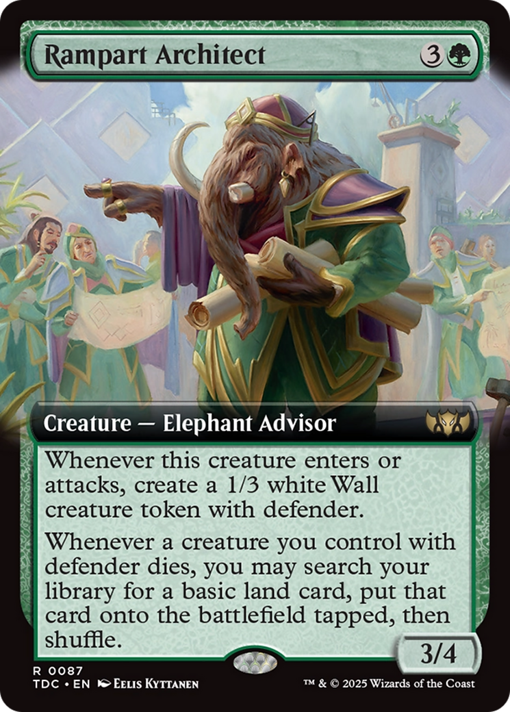 Image of Rampart Architect (Extended Art) [Tarkir: Dragonstorm Commander]