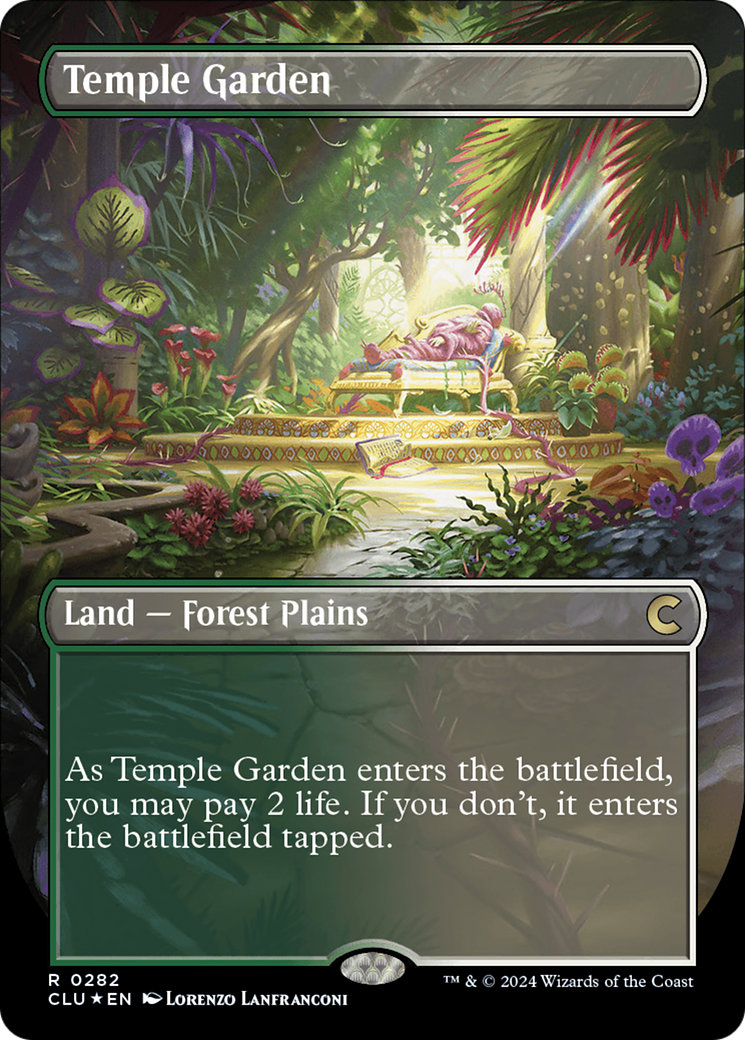 Image of Temple Garden (Borderless) [Ravnica: Clue Edition]