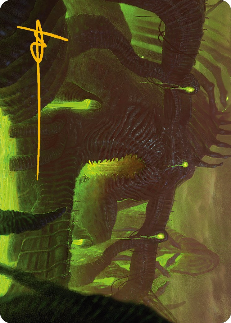 Image of The Dross Pits Art Card (Gold-Stamped Signature) [Phyrexia: All Will Be One Art Series]