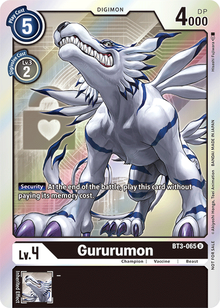 Image of Gururumon [BT3-065] (Buy-A-Box Promo) [Release Special Booster Ver.1.5 Promos]