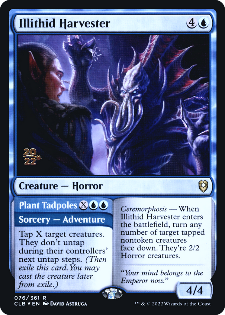 Image of Illithid Harvester // Plant Tadpoles [Commander Legends: Battle for Baldur's Gate Prerelease Promos]