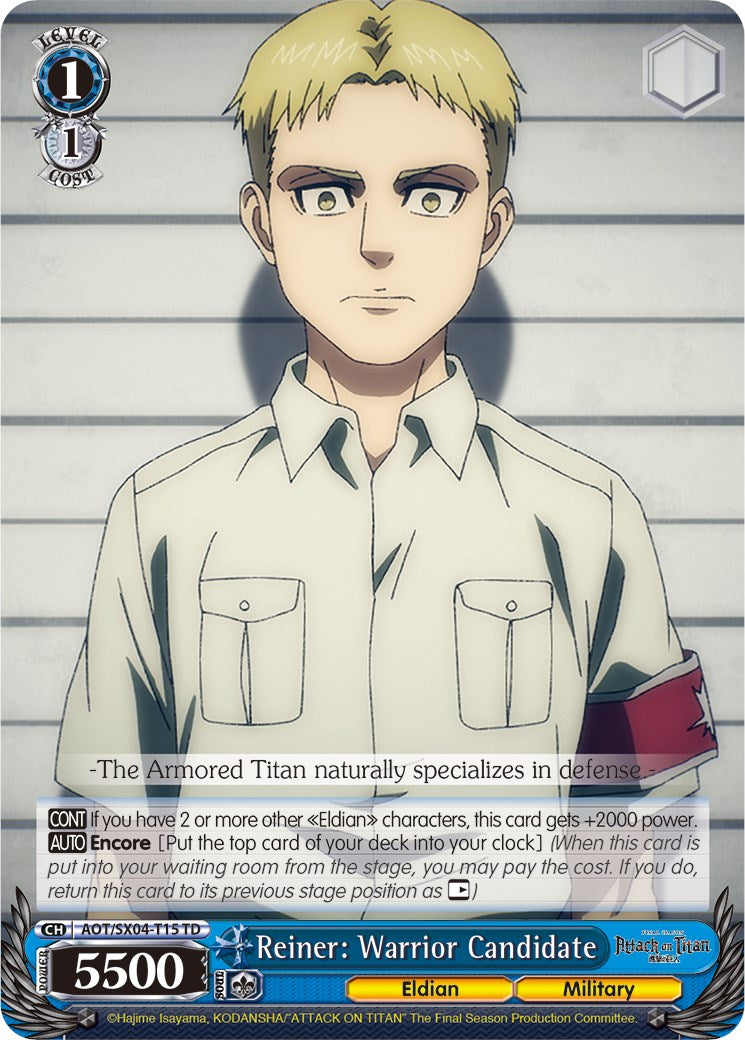Image of Reiner: Warrior Candidate [Attack On Titan: Final Season]