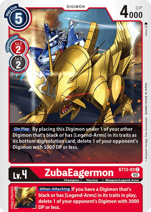 Image of ZubaEagermon [ST13-03] [Starter Deck: Ragnaloardmon]