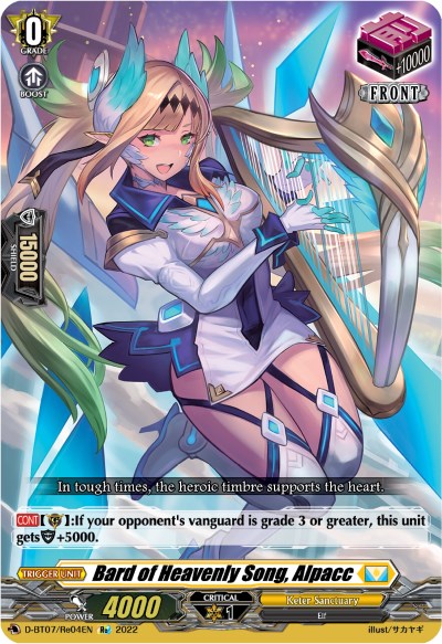 Image of Bard of Heavenly Song, Alpacc (D-BT07/Re04EN) [Raging Flames Against Emerald Storm]