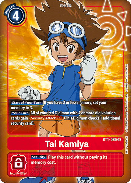 Image of Tai Kamiya [BT1-085] (Buy-A-Box Promo) [Release Special Booster Ver.1.0 Promos]