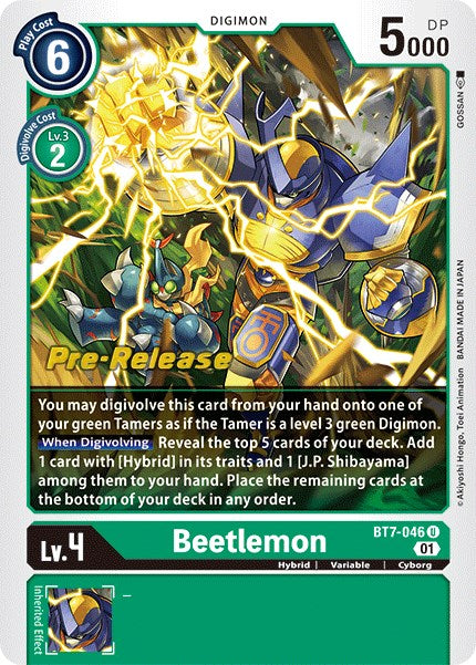 Image of Beetlemon [BT7-046] [Next Adventure Pre-Release Cards]