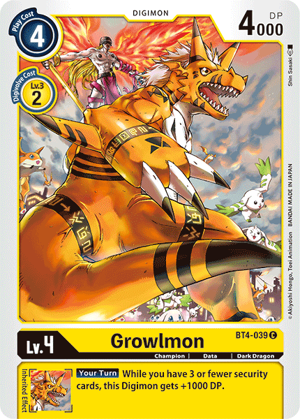Image of Growlmon [BT4-039] [Great Legend]