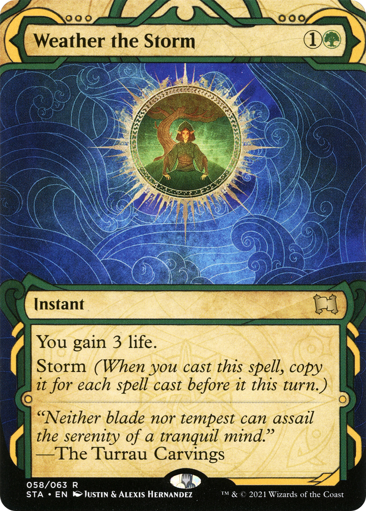 Image of Weather the Storm (STA-058) - Strixhaven Mystical Archive: (Showcase) (Borderless) Etched Foil