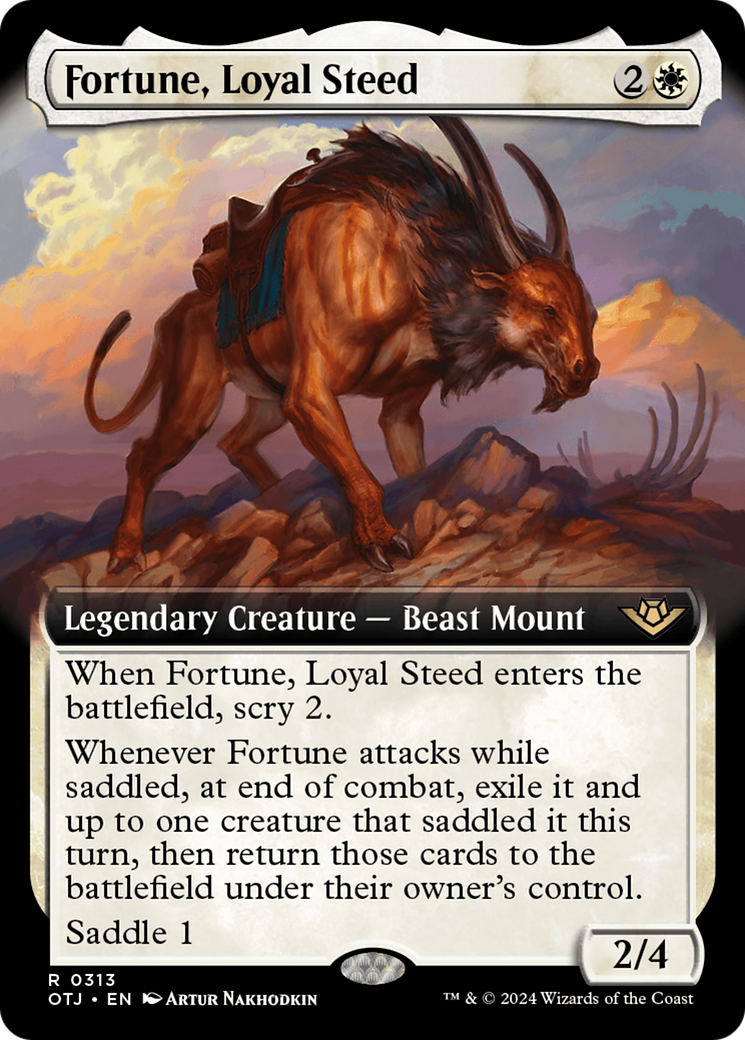 Image of Fortune, Loyal Steed (Extended Art) [Outlaws of Thunder Junction]